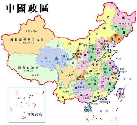 中國地圖簡稱
